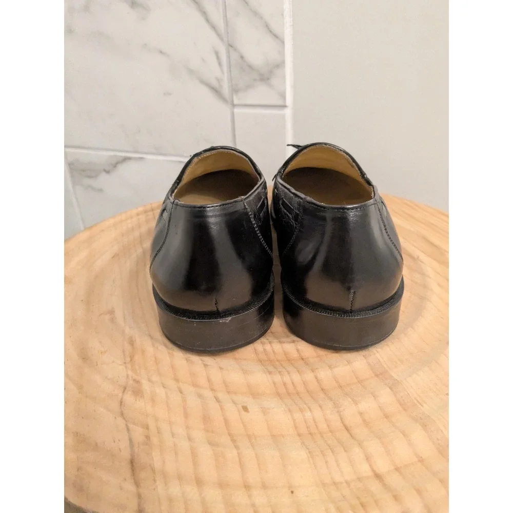 Vintage Johnston & Murphy Mens Leather Handcrafted Dress Shoes Made in Italy EUC